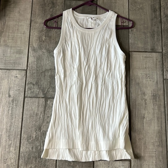 Helmut Lang white ribbed long tank top women’s - Picture 1 of 3